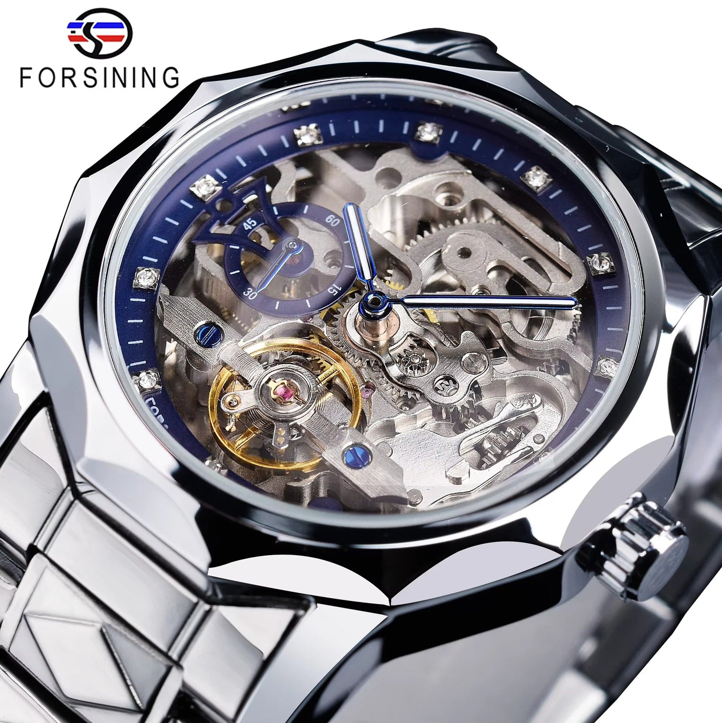Forsining Skeleton Automatic Watch for Men