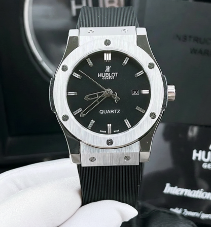 HUBLOT FUSION  QUARTZ CLASSIC WATCH WITH BOX