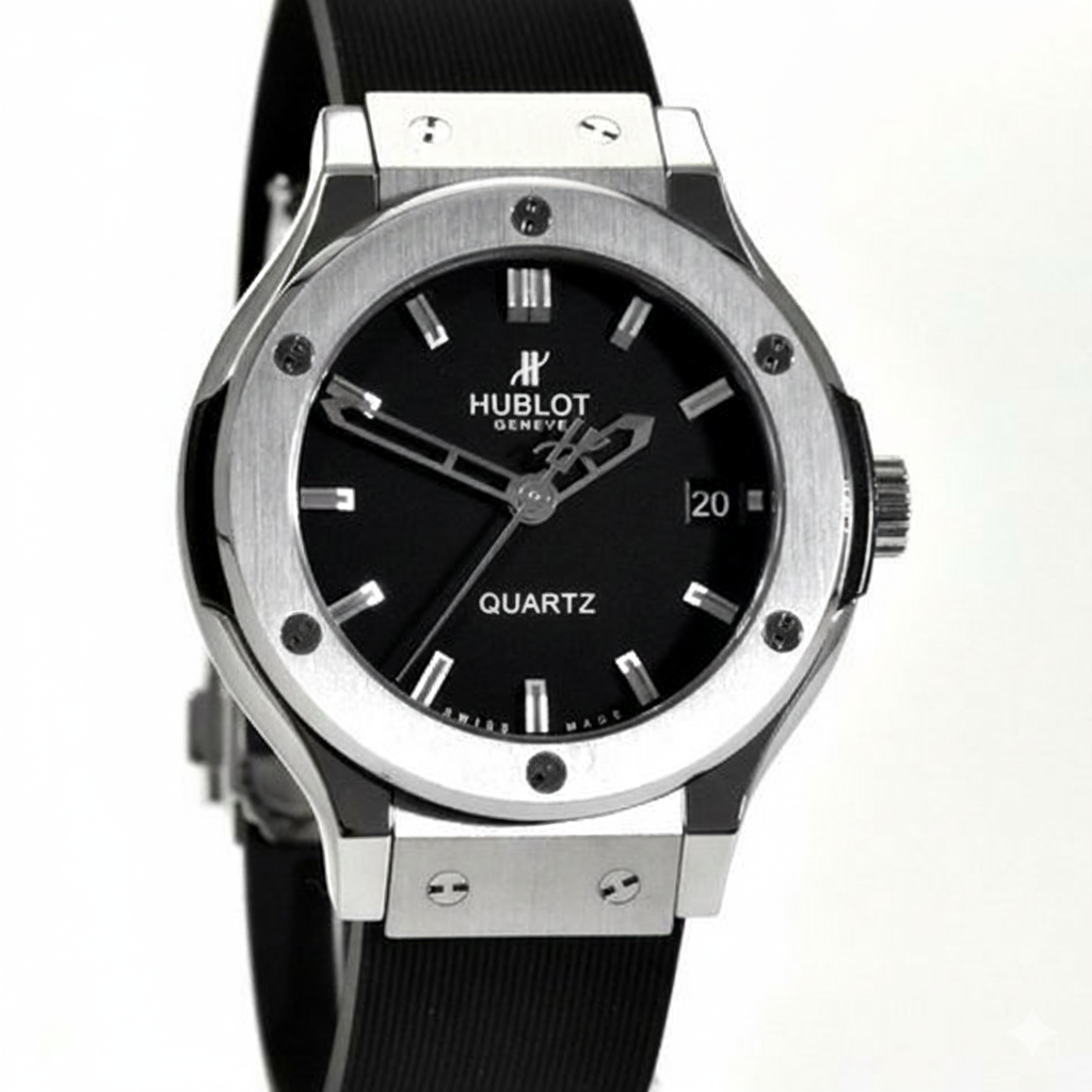 HUBLOT FUSION  QUARTZ CLASSIC WATCH WITH BOX