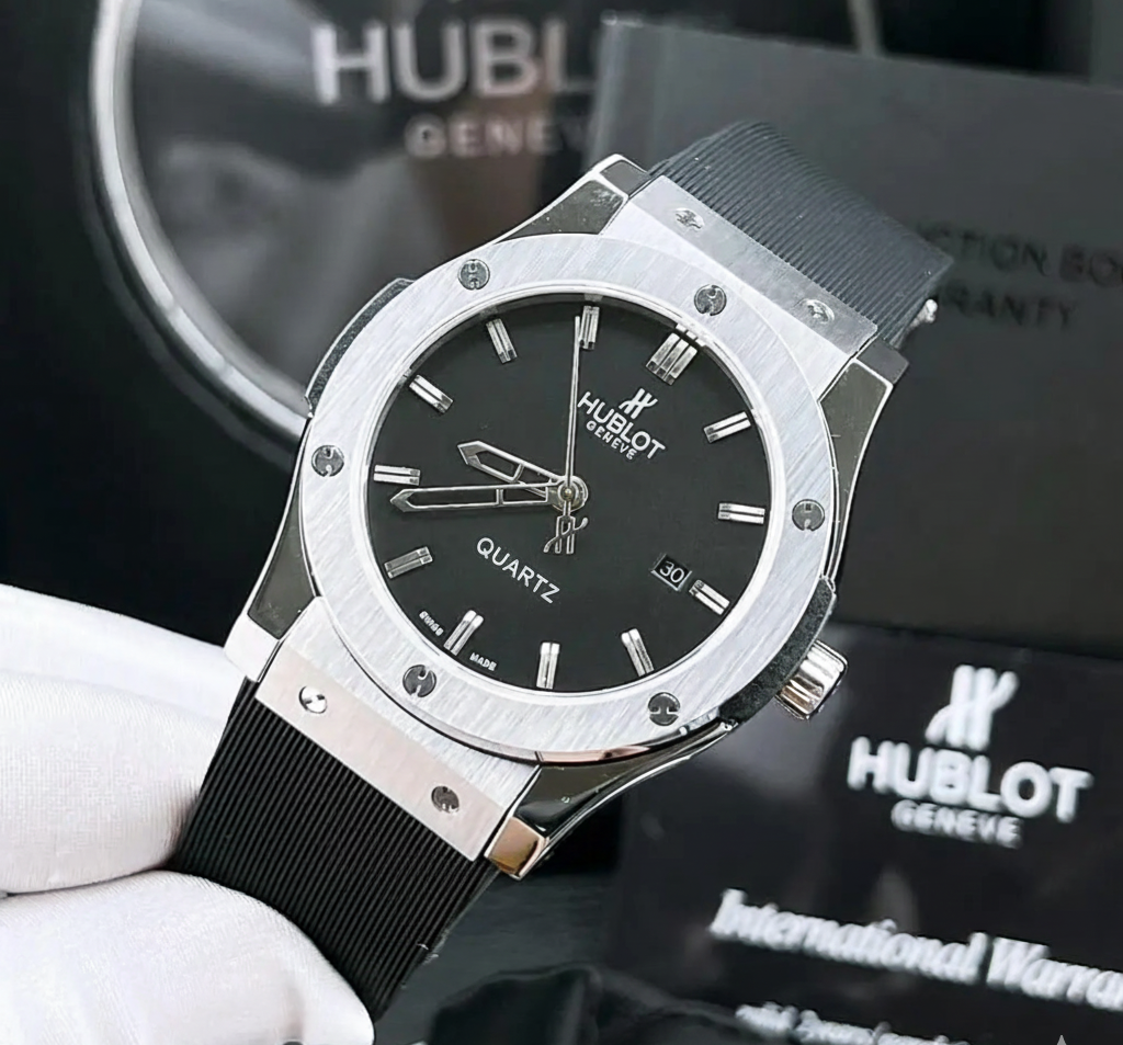 HUBLOT FUSION  QUARTZ CLASSIC WATCH WITH BOX
