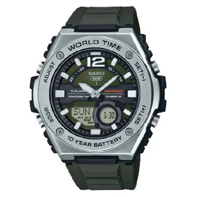 Casio Analog-Digital MWQ-100-3AVDF Black Dial Resin Strap Men's Watch
