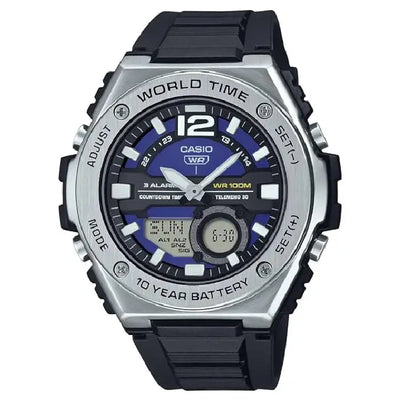 Casio Analog-Digital MWQ-100-2AVDF Blue Dial Resin Strap Men's Watch