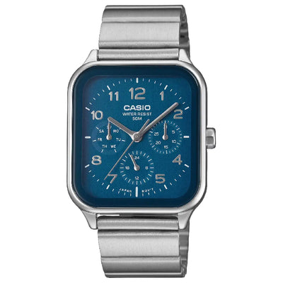 Casio Classic Analog Multi-Dial MTP-M306D-2A Blue Dial Stainless Steel Men's Watch